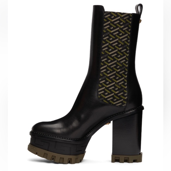 Versace Shoes - VERSACE
Black & Khaki La Greca Boots
